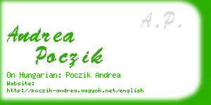 andrea poczik business card